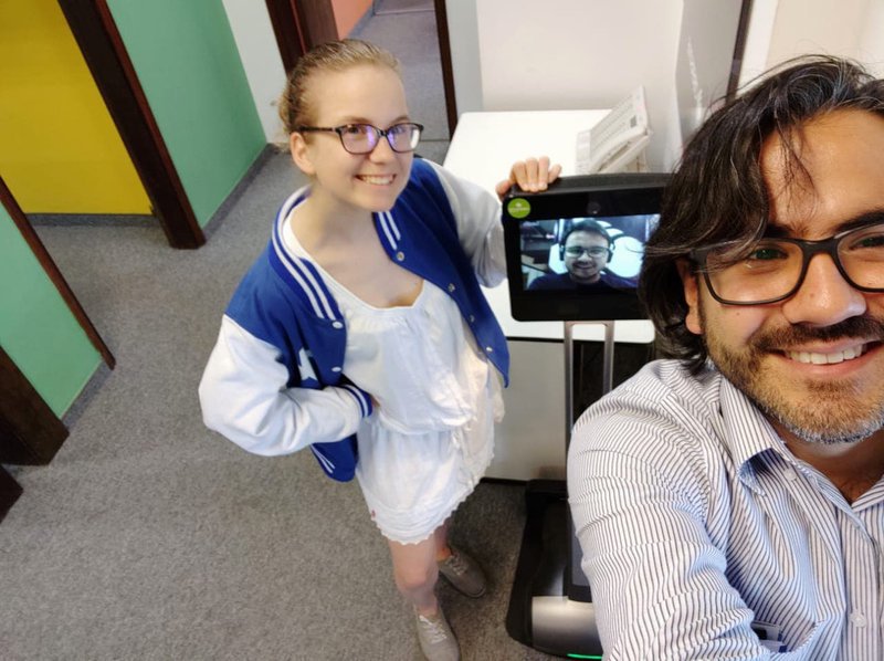 Visiting Vivianne Cibils at Cyberson with latest version of receptionist 4.0